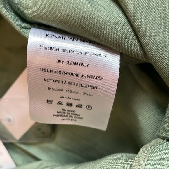 Jonathan Simkahi Linen Shorts Sz 8 NWT - Picture 7 of 7